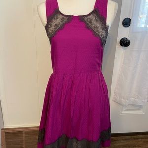 EUC Free People Plum Georgia Dress (Size Small)